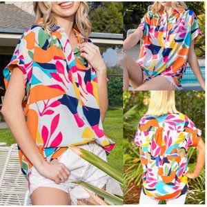 Jodifl vibrant print top szS